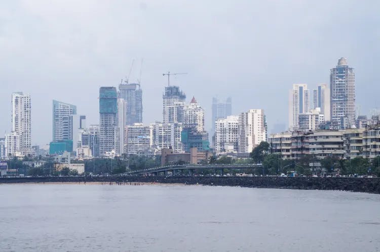 Skyline of Mumbai from Marine lines